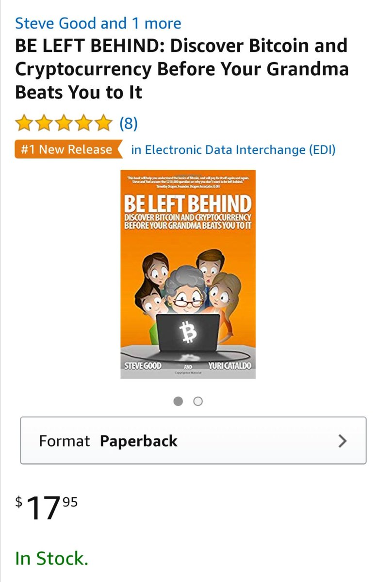 RealGTrader's tweet image. Who's got this book?? #beleftbehind #Bitcoin and #cryptocurrency #stevegood #book I saw @electroneum promoting it today #BTC #ETN #Electroneum