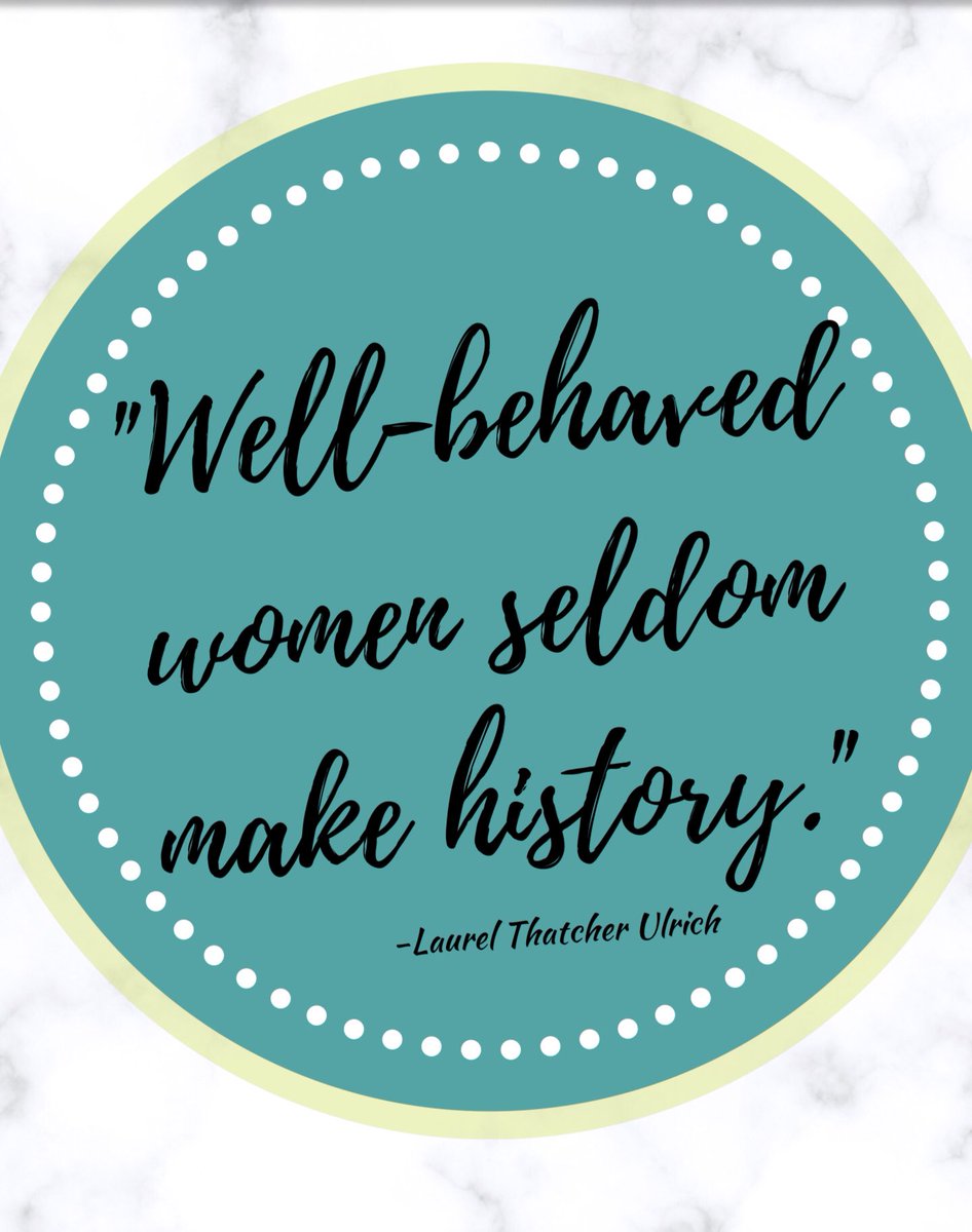 SmnHenley's tweet photo. Did you know this quote isn’t from Eleanor Roosevelt or Marilyn Monroe, both of whom it’s been attributed to? Laurel Thatcher Ulrich, Pulitzer Prize-winning historian is the true author. Learn more about her and other incredible women all this month in the #wmsmc. #WomensHistory https://t.co/V8fJOh47Vm
