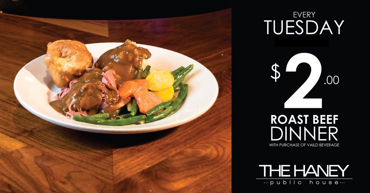 HaneyPub's tweet photo. Bingo Beats &amp; $2 Roast Beef Dinner makes TUESDAY THE BEST! #musicbingo #roastbeef https://t.co/CEv4GYoT5H