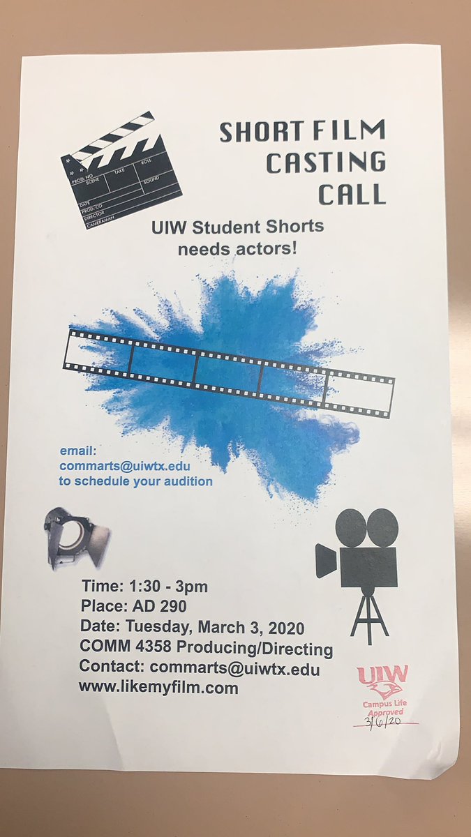 uiwtv's tweet photo. Still have a few audition spots left open https://t.co/wn3XAFFAjy