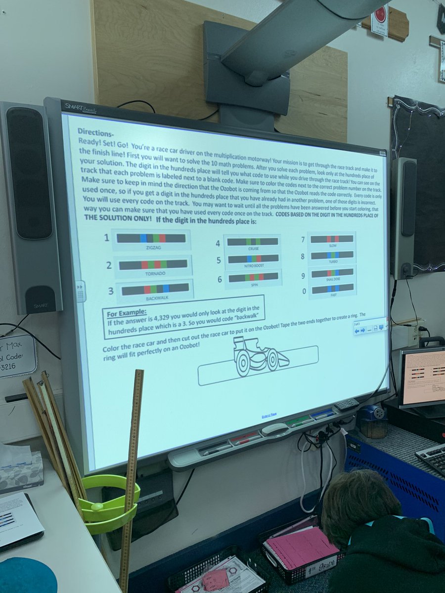 BrasserMath's tweet photo. Our 4th graders had fun coding with Ozobots #GCPride #ozobots https://t.co/xVpkluAL1g