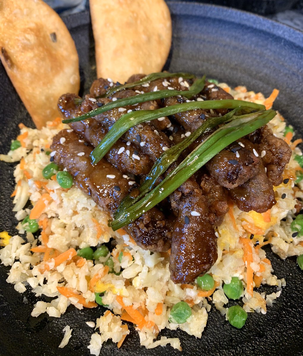 One of our new D&amp;E specials — Sweet &amp; Sticky Sesame Beef. Stop by and try this delish dish for only $14.99!