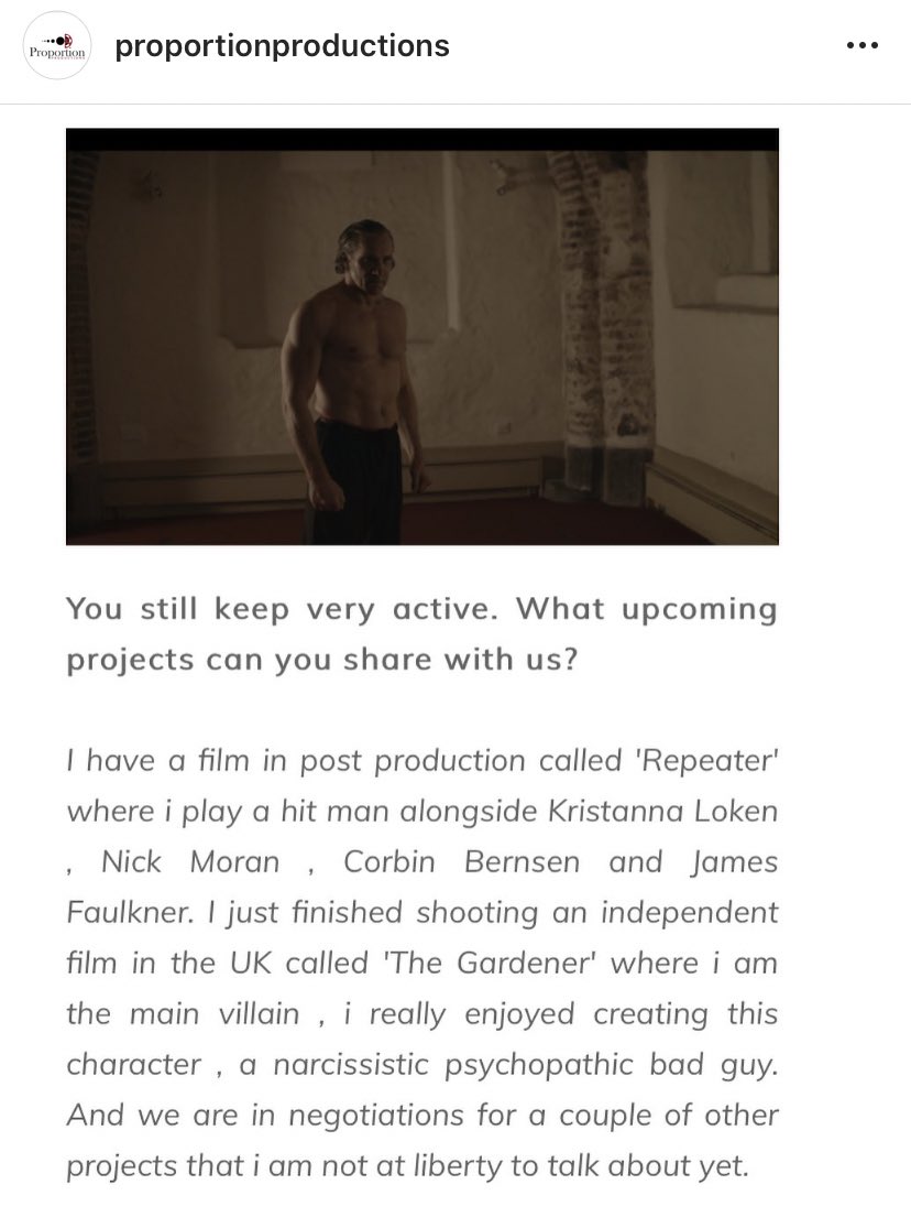 First official still here for #TheGardener featured in an interview with #GaryDaniels (The Expendables, Tekken).