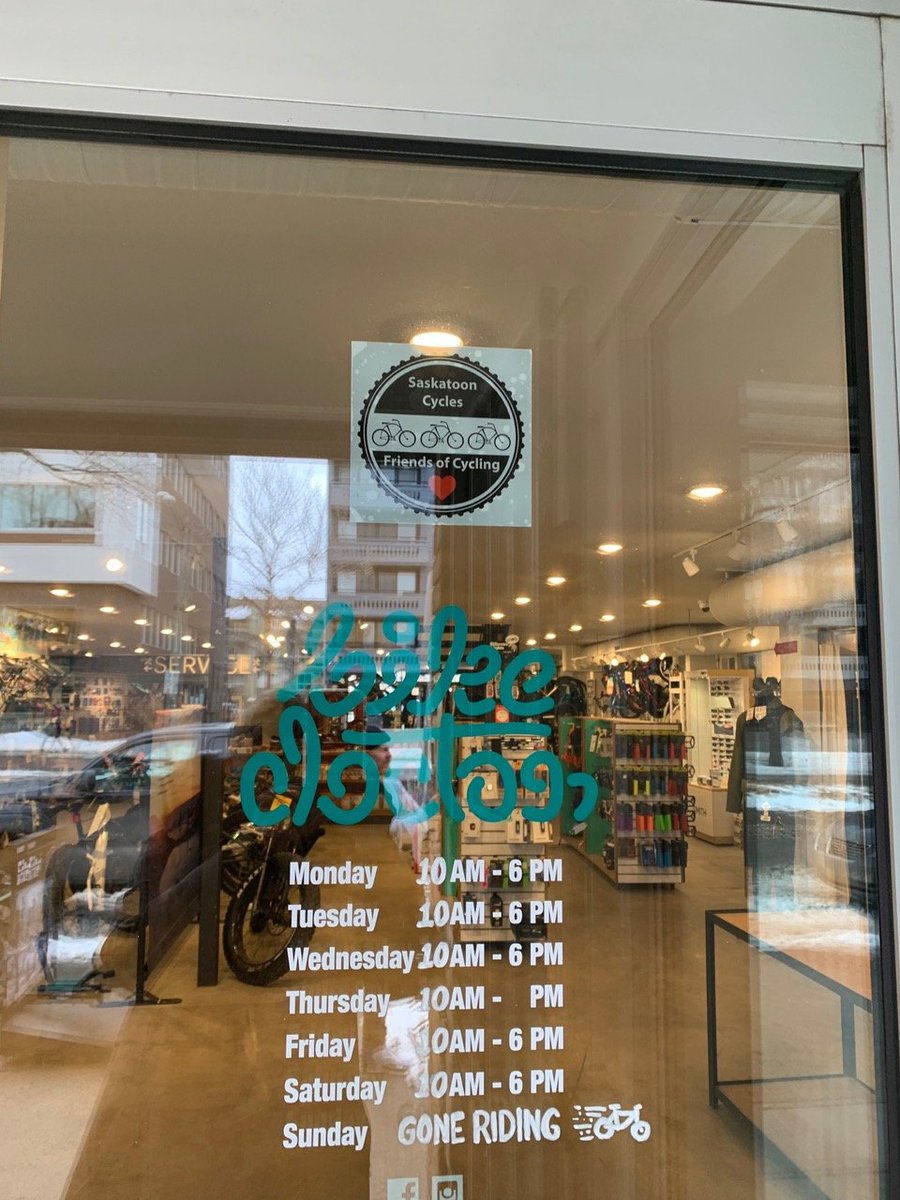 The <a href="/bikedoctorstoon/">The Bike Doctor</a> is a long-time supporter of our mission to make #yxe more bike friendly. Now they're our first official "Friends of Cycling" merchant. For all they do for you and other cyclists, please support this great local business! #shoplocal #friendsofcycling