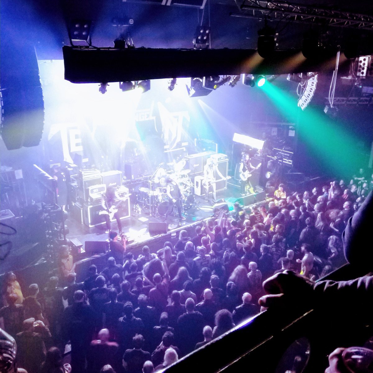 @deathangelofficial just tore Bristol a new one, @exodusbandofficial up next! #bayareathrash #thrashfuckingmetal