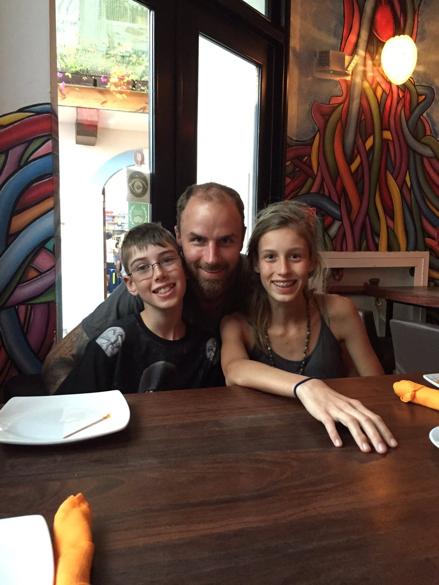 Adv4K's tweet photo. Dec. 2016, in Panama on vaca, the kids and husband fought a virus. Both kids recovered. was never 100% again. #MECFSfirst took his energy. Aug. 2016 @CIHR_IRSC stated there is “no evidence that CFS is a disease”. @CortJohnson @MillionMissCan @theJagmeetSingh https://t.co/GcTTOYCnC0