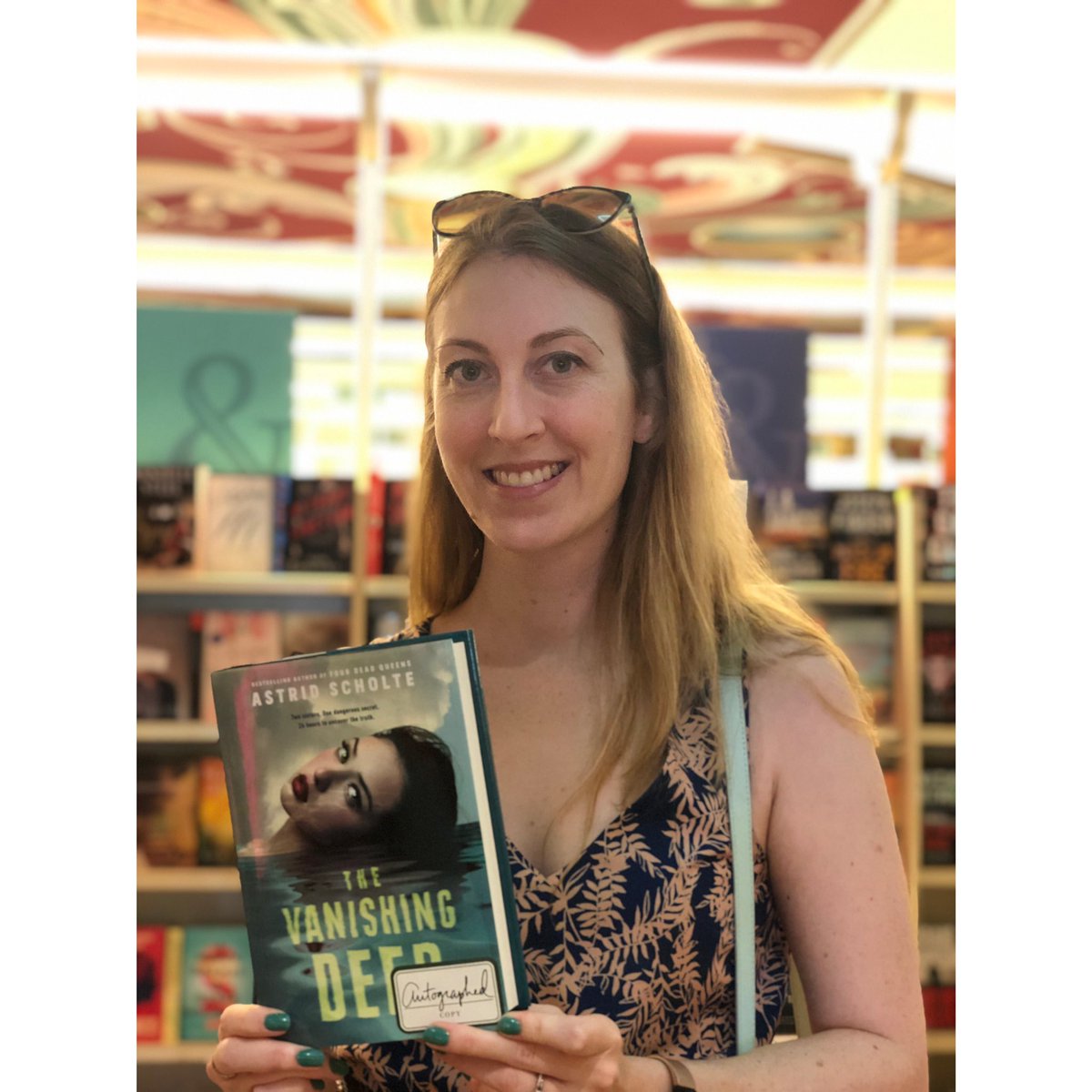 BNLomaTheatre's tweet photo. Thank you so much to @AstridScholte for coming in today to celebrate the release of her second book #TheVanishingDeep! She was super awesome and signed all the copies in the store - stop in a get one today! https://t.co/WBqhU0oblD