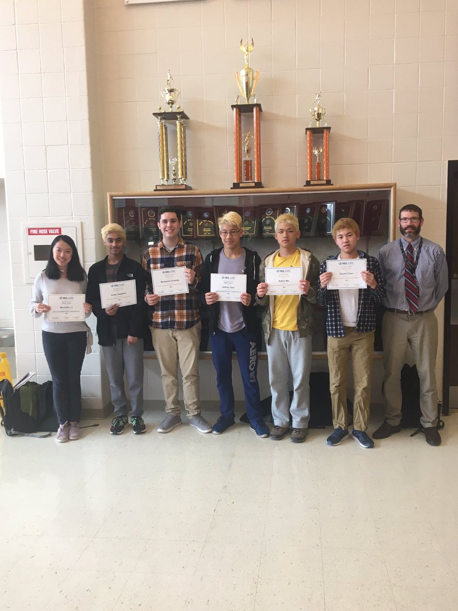 Congratulations to Pomperaug’s 2020 American Mathematics Competition school finalists! We are all proud of your efforts and for representing Pomperaug High School in this national competition. Special recognition goes out to Michelle Lu for qualifying to take the 2020 AIME!!