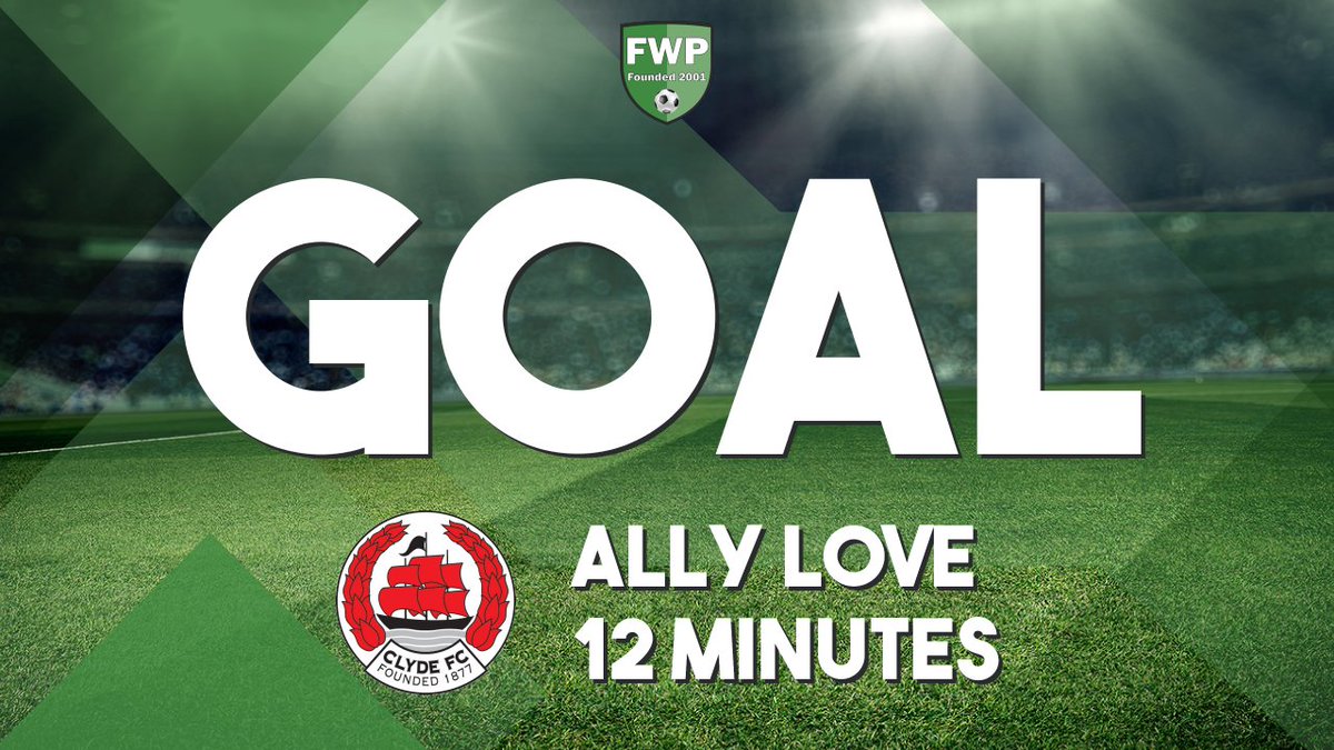 FWPClyde's tweet photo. GOAL: @FWPCLYDE 1-0 @FWPMontrose - Ally Love (12') https://t.co/GWN0rDMCbl https://t.co/IAJqYSSI9b