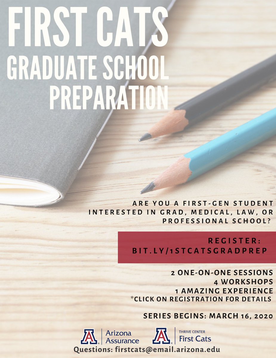 Thinking about graduate or professional school? 📚
We are hosting a six-part Graduate School Preparation Workshop Series beginning March 16 to answer all your questions about the preparation and application process. View all dates and RSVP here: ow.ly/7YdW50yBVHD