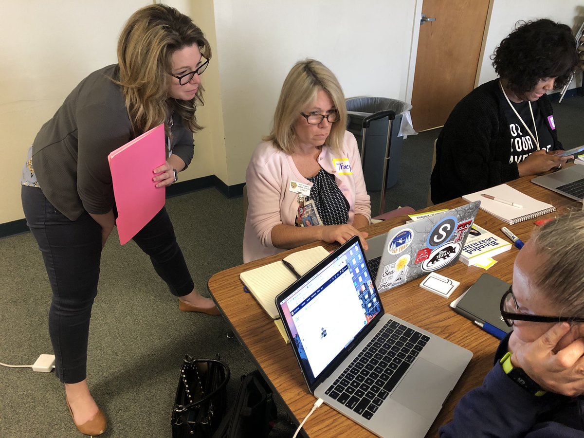 jilldrice's tweet photo. Digging deep into digital communication today with @KilleenISD_  MS teachers. The Art of Asking Qs Online✅  Creating Quality Discussions✅ Station Rotation✅ Bachchannels✅ #SchoologyPD #blendedlearning #ISTEstandards  @Schoology @techgretch @Catlin_Tucker @MrsDPatt @ghartman https://t.co/7Q9mnI5LCA