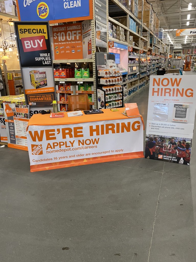 ScoobyDavis's tweet photo. 8938 is ready for our Spring Hiring Event.  Ready to meet some new candidates. #alaskaHD #homedepotcareers https://t.co/iLkAHilv9U