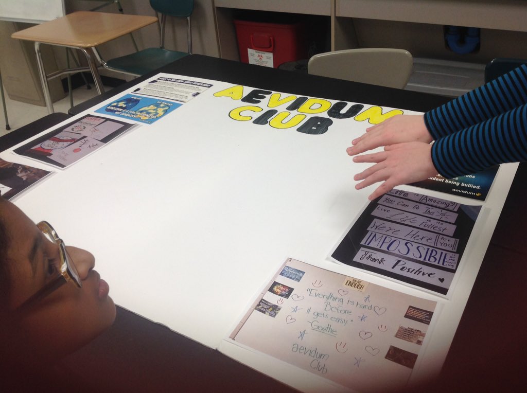 swisherscience's tweet photo. Aevidum Club hard at work preparing for "A Path to Hope" resource fair. @DASD_LMS @JonathanG_Ross @apathtohope1 @AevidumDW https://t.co/02zgbRMtI4