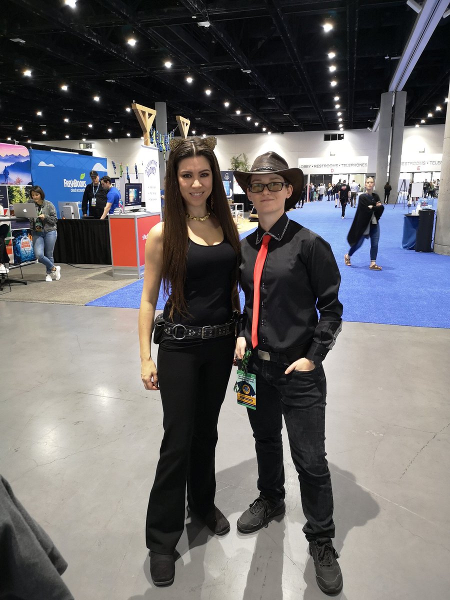 sotrender's tweet photo. @DanaGarrison and #sotrender are rocking #smmw2020 rodeo style! Come over to our booth, let's bump, and get to know each other 👊 https://t.co/sX0PVIhMVY