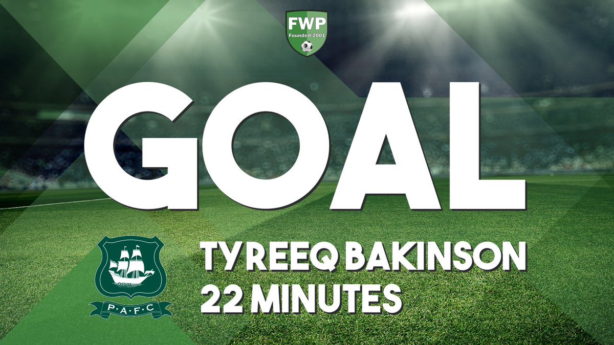 FWPPlymouth's tweet photo. GOAL: @FWPPLYMOUTH 1-0 @FWPGrimsby - Tyreeq Bakinson (22') https://t.co/mXAfsYTzjR https://t.co/ORKFax9z1p