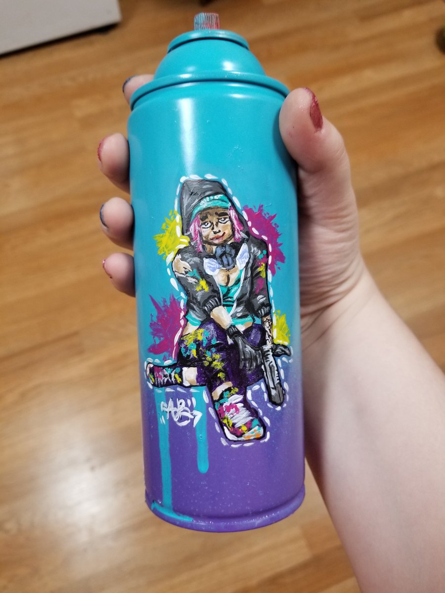 taylornicolearn's tweet photo. My custom spray paint can. I did the fortnite skin teknique! @FortniteGame @EpicGames #fortnite #fortniteseason2 #fortnitemidas #Fortniteleaks #FortniteChapter2 #teknique #fortniteskin #custom #customstuff #fanart #fortnitefanart https://t.co/14p9dbgAT0