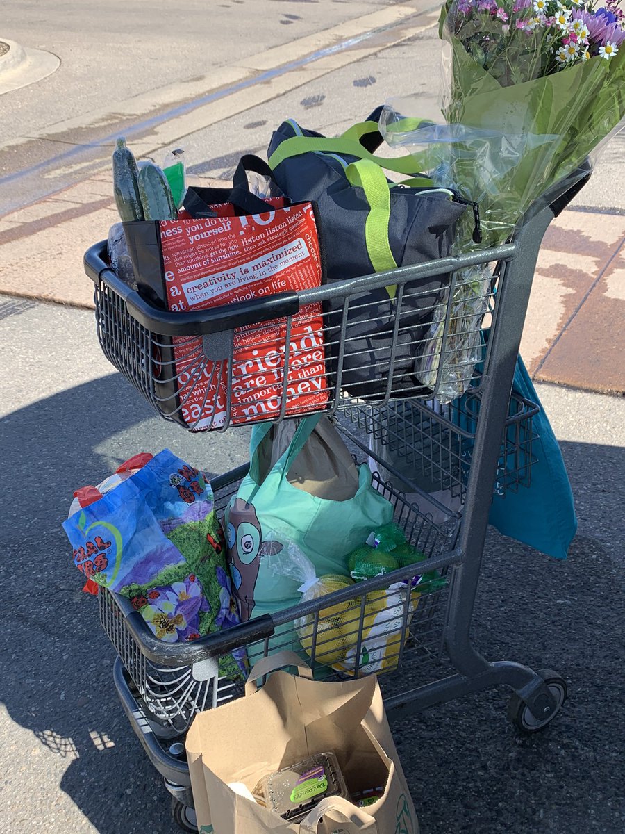 wendyverse's tweet photo. The cashier @WholeFoods to me, “oh, are you prepping for the #CoronaOutbreak ?” “Nope, just @suehepworth ‘s arrival” https://t.co/EBSCZyYgqT