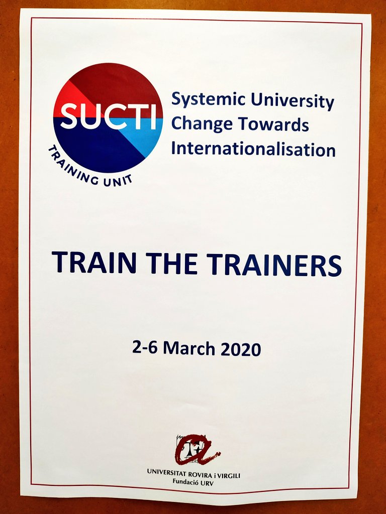 suctiproject's tweet photo. Second day of our #SUCTI Train The Trainers week @universitatURV in Tarragona. Participants have joined us from Mexico, Denmark, Germany, France, Italy and Spain. Amazing participants, who will become SUCTI trainers by the end of the week! #Training #staffmatters @Erasmus_Project https://t.co/ydbvr9xHF9