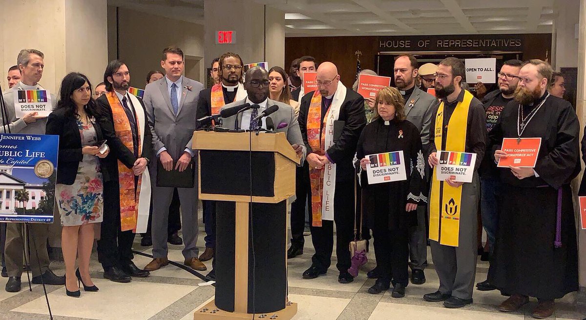 FLHouseDems's tweet photo. We cannot go another session without protecting #LGBTQ Floridians from discrimination in employment, housing, and public accommodations! #competitiveworkforceact https://t.co/6tNPax9iis