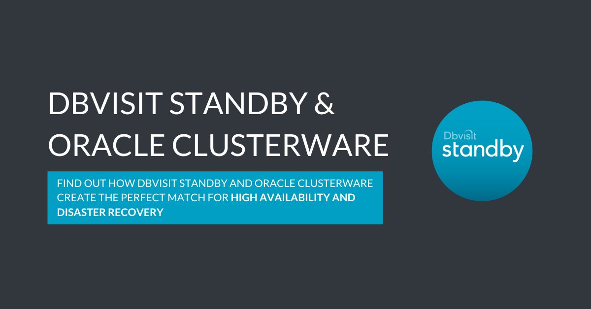 dbvisit's tweet image. Learn how you can achieve a complete solution with #HighAvailability for your critical databases and business applications with #OracleClusterware &amp;amp; #DbvisitStandby.

Get in touch: ow.ly/o1vJ50yBVtd