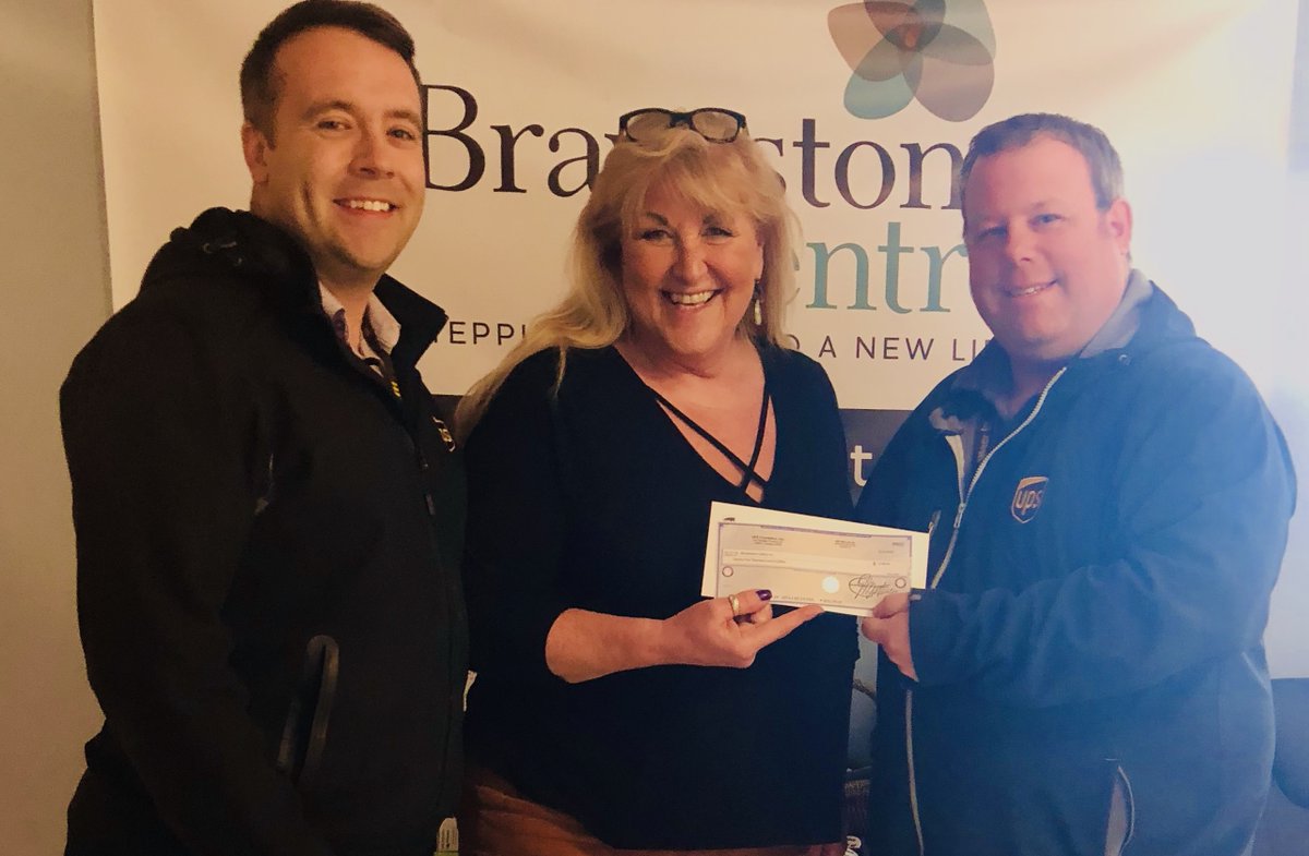 BravestoneC's tweet photo. Great visit today with Sean Brown &amp; @RussHanna1 UPS Winnipeg @UPS_Canada! Honoured to receive this $25,000USD grant @UPS🙏 The amazing people at UPS-Winnipeg have been a strong support of #bravestonecentre for several years &amp; we feel fortunate to work with this caring company❤️ https://t.co/DT7PXb4SxI