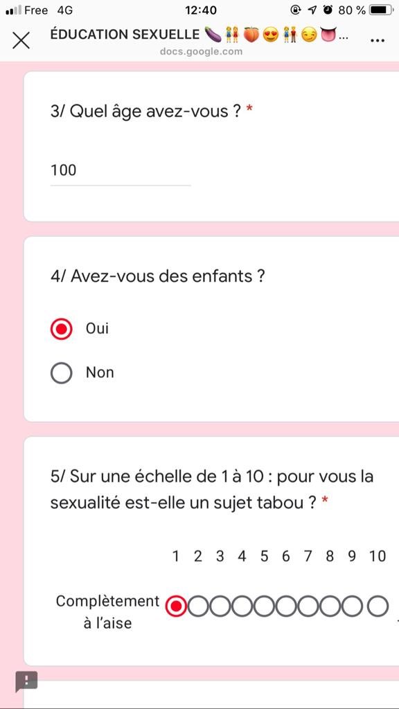 BelalaC's tweet photo. Il est jamais trop tard 
grand #sondageeducsexuelle de Mathilde Gagnevin
C'est sans danger ;)
ouvert de 12 à ... 100 ans

🤜 participer et partager pour atteindre les 2000 réponses 💪
 https://t.co/LPRaZYjVtS https://t.co/tfUQTZbcMQ