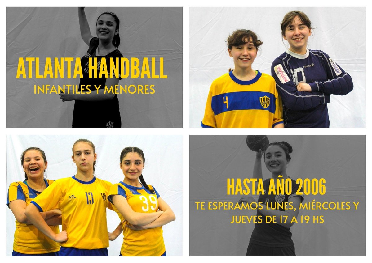 #Handball 🏐 Está abierta la inscripción para sumarse a <a href="/AtlantaHandball/">AtlantaBalonmano</a> 💛💙 Toda la data 👇🏼