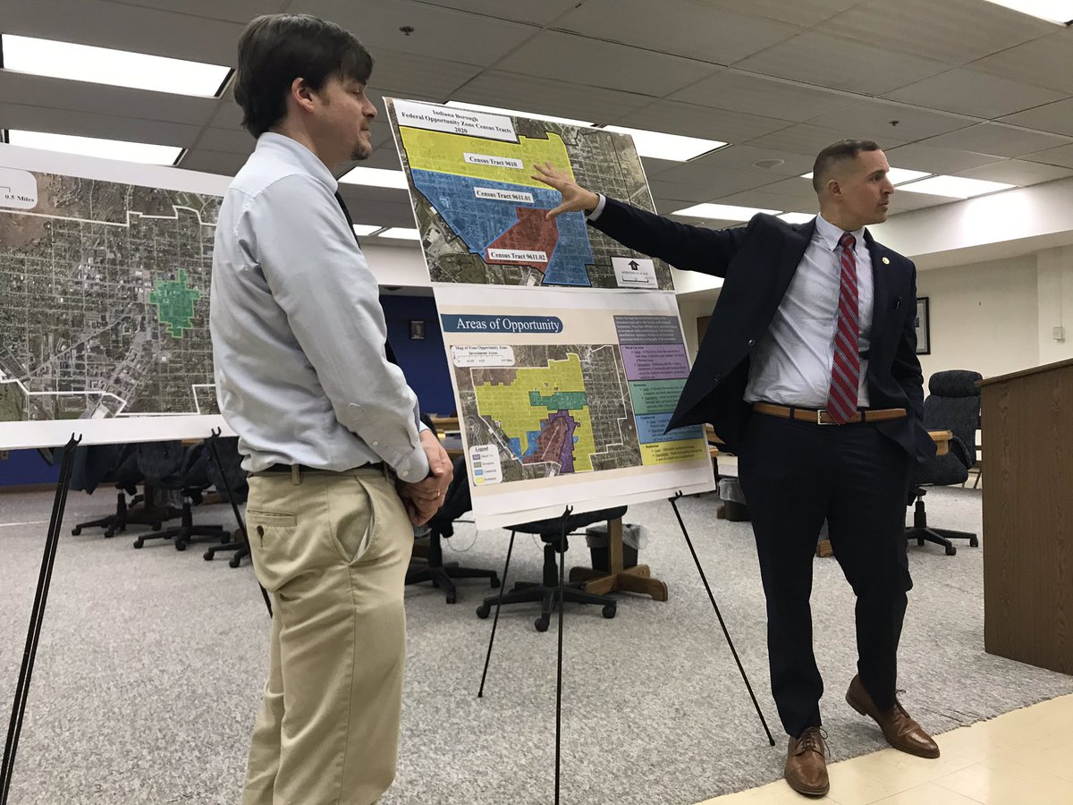 JoeDeFeliceHUD's tweet photo. Pleasantly surprised w our visit to #IndianaCountyPA where we met w the county, borough, investors, police dept & residents to discuss their future thru #OpportunityZones & how we can be of assistance with their community & economic needs & dealing w #BrainDrain #HUDR3 #SWPA2020 https://t.co/hyjxWsYYjV
