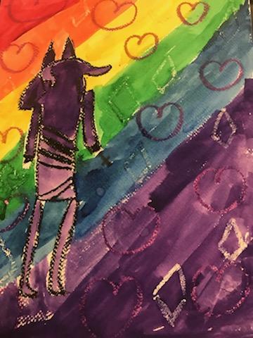 PS274K's tweet photo. PS274 proudly display their artwork following a 10 week residency with Brooklyn Arts Council. At the culminating celebration students were invited to share and discuss their study of Egyptian hieroglyphics and Peruvian arpilleras.  
@BKNorthNYCDOE
@D32Bushwick  
@ExecSuptKWatts https://t.co/gzMs6pAlTy