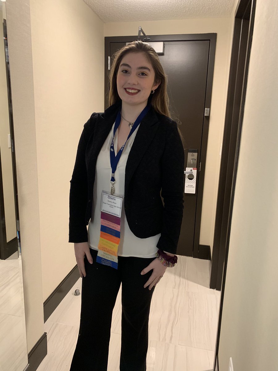 OceanDeca's tweet photo. Congratulations to Giverny Risse for qualifying as a semi-finalist in Entrepreneurship Series. Hope to see you on stage tonight!! #herewego #semifinalist #othsdeca #decaelectric https://t.co/47AFkdbR9D
