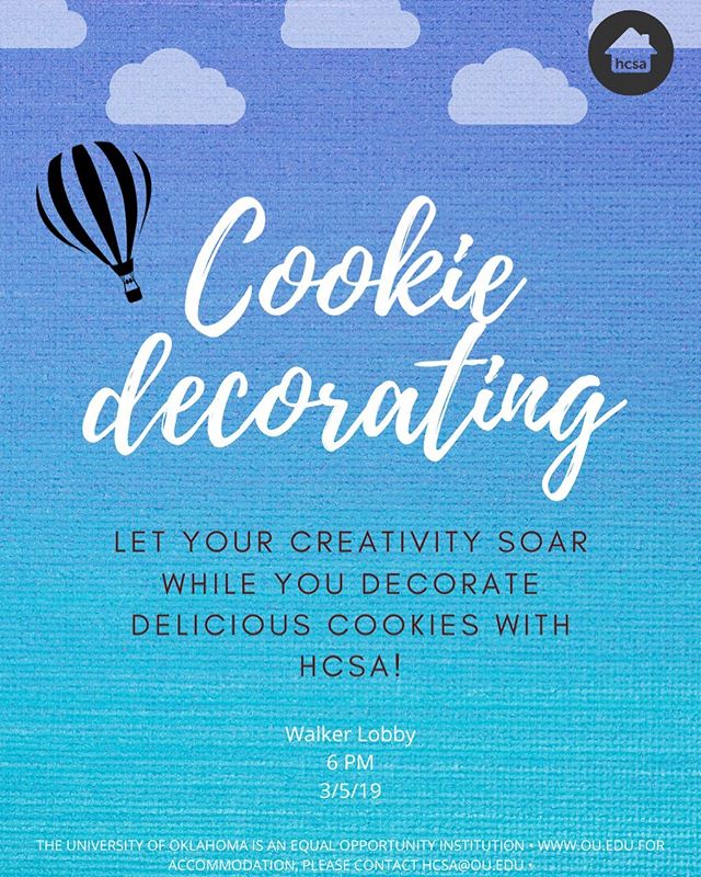 OUHCSA's tweet image. We’re having another cookie decorating event!! Come to walker on Thursday for some free fun!