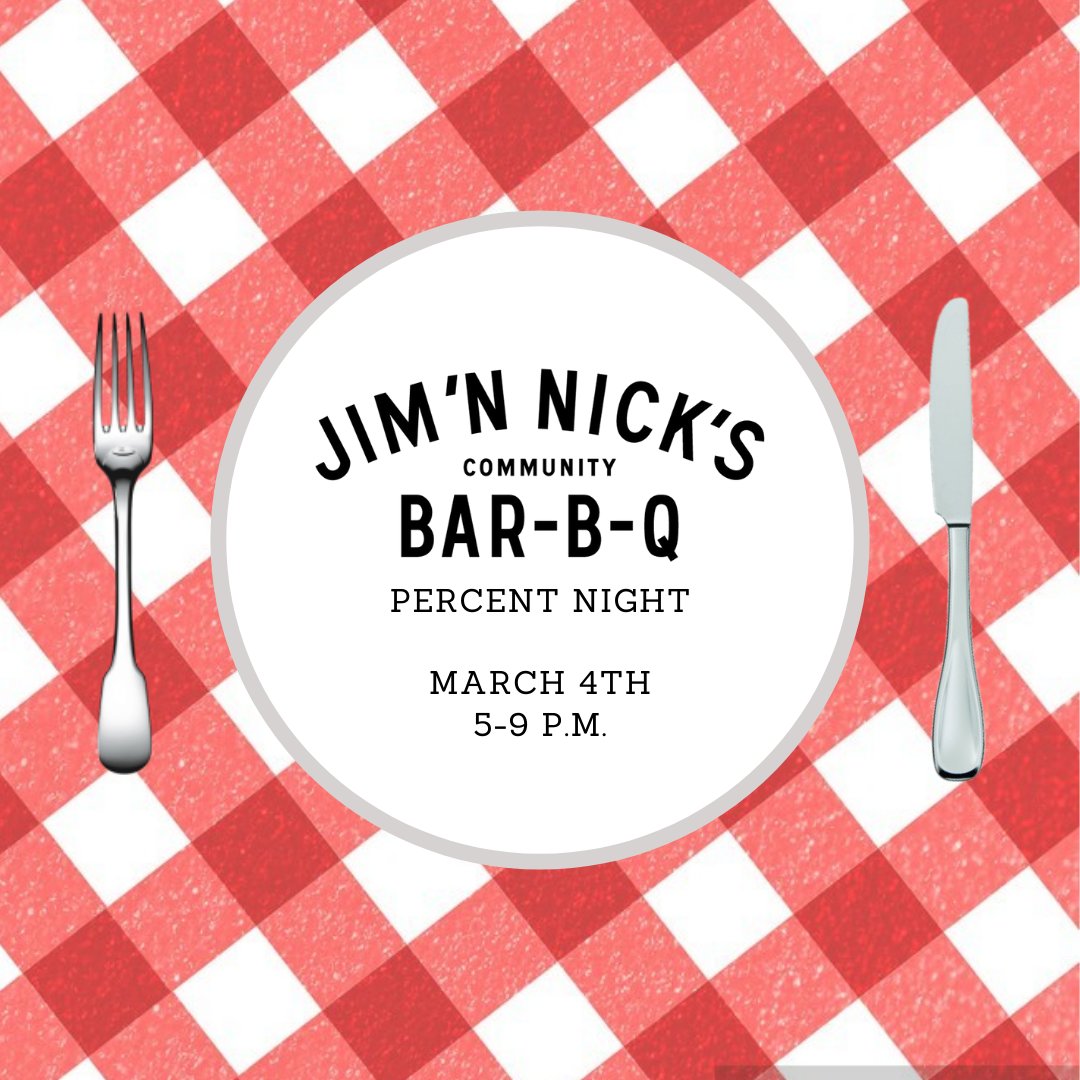 Rmhc Charleston We Hope To See You Tomorrow Night At Any Jim N Nicks Location In Charleston For Our Percent Night From 5 9 P M 10 Of Tomorrow Nights Profits Will