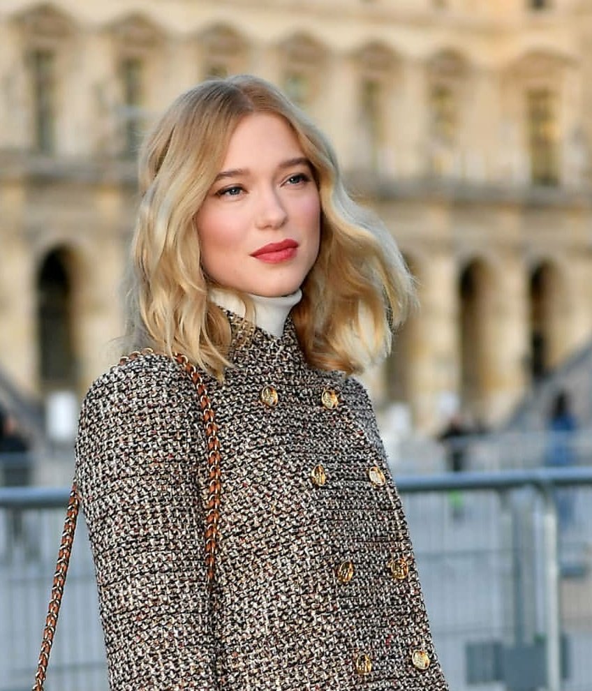 Lea Seydoux attends the Louis Vuitton show as part of the Paris