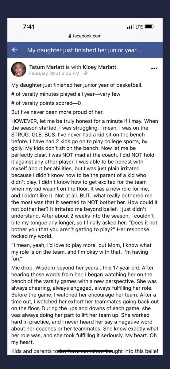 brycemarlatt's tweet image. My wife’s FB Post has had quite a response!  I think this is a must read for coaches, student athletes and parents. So proud of my daughter ⁦@kloeyzayne⁩! ⁦@kzmomx3⁩ ⁦@OSSAAOnline⁩ #team