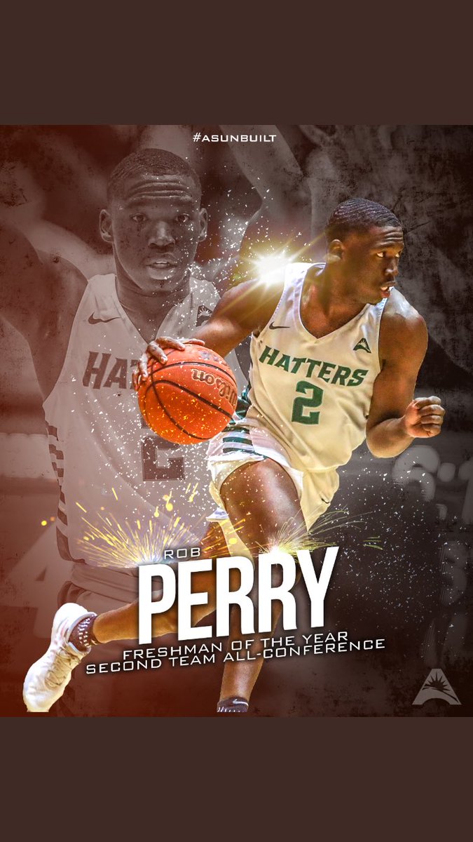 Another award for a 4A Alum. <a href="/robin_perry01/">Robin Perry</a> mopped up the awards today in the ASUN!!  Freshman of the Year, 1st team All Freshman, &amp; 2nd Team All Conference!  What a year by this young man. We know he won’t stop until <a href="/StetsonMBB/">Stetson Men’s Basketball🌴</a> wins the ASUN. #realhooper  #allrobperrydoesiswin