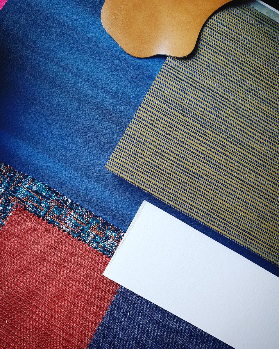 Beautiful colour scheme coming together for our Windsor client. #design #interiordesign #interiors #designdetail #colourscheme #fabric #samples #texture #lovecolour #slightlyquirky