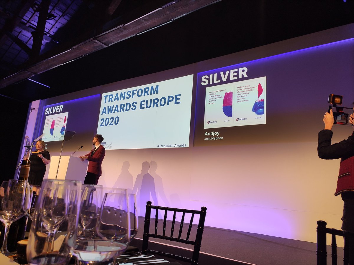 It's a silver in the tone of voice category! At the #transformawards. Congratulations to the whole <a href="/JOOSNABHAN/">JOOSNABHAN</a> team!