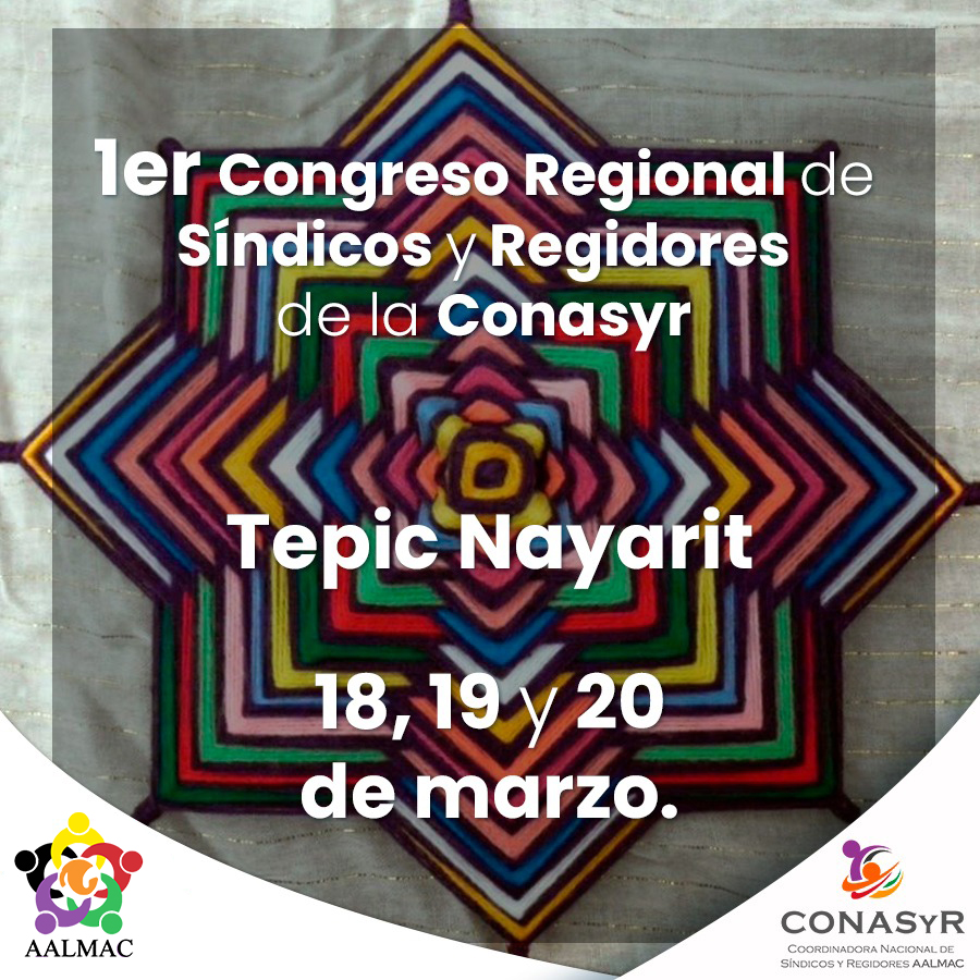 AALMAC_Mx's tweet photo. Te esperamos en el municipio de #Tepic, #Nayarit, para fortalecer un espacio de diálogo y discusión de las y los Síndicos y Regidores de #México.
18 al 20 de #Marzo
#CONASYR

Mayor información, consulta en https://t.co/Z1LWerzkWI
Link de registro https://t.co/pyrpBO6jvR https://t.co/tPgkthyfHQ