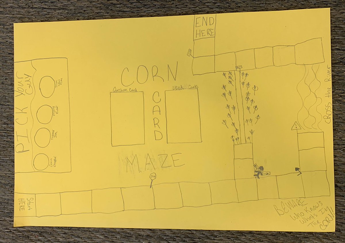 MrsUkena's tweet photo. This week, students are creating games to help us work through a new chapter. So much creativity.. and I’m pumped to play Corn Maze! #gamifyeducation #Learnwith112 https://t.co/e7aigqj9cT