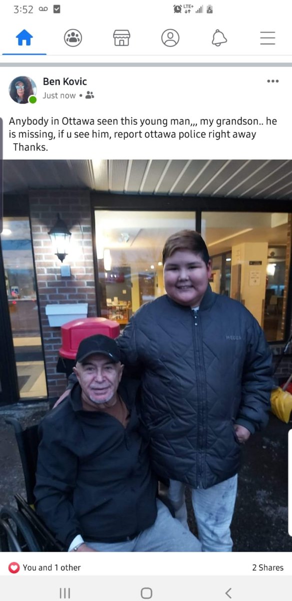 Friends in Ottawa Area... we need your help in finding this young boy. Been missing since feb 28. 
Please spread widely as possible