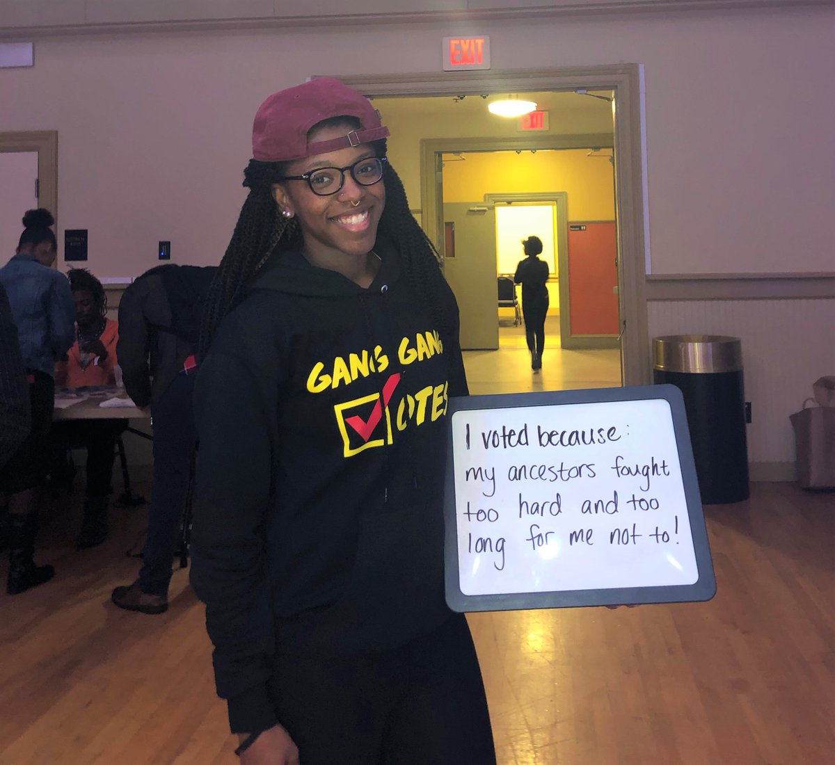 TeenEmpowerment's tweet photo. Did you vote yet MA? #GangGangVotes #IVotedBecause https://t.co/rStCiUvq1B