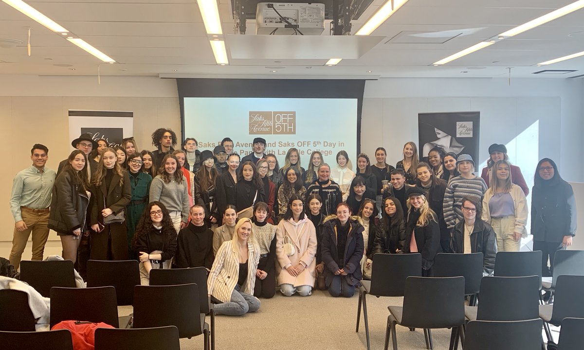 QuebecNewYork's tweet photo. A group of #fashion students from #Montreal’s @CollegeLasalle visited @Saks and @WWD last Friday as part of their New York City field trip 🤩🗽#fashionstarsoftomorrow #quebectalent #montrealfashion #mode #fashiondesign #fashionstudents #collegeLasalle https://t.co/Xk824ya1nO