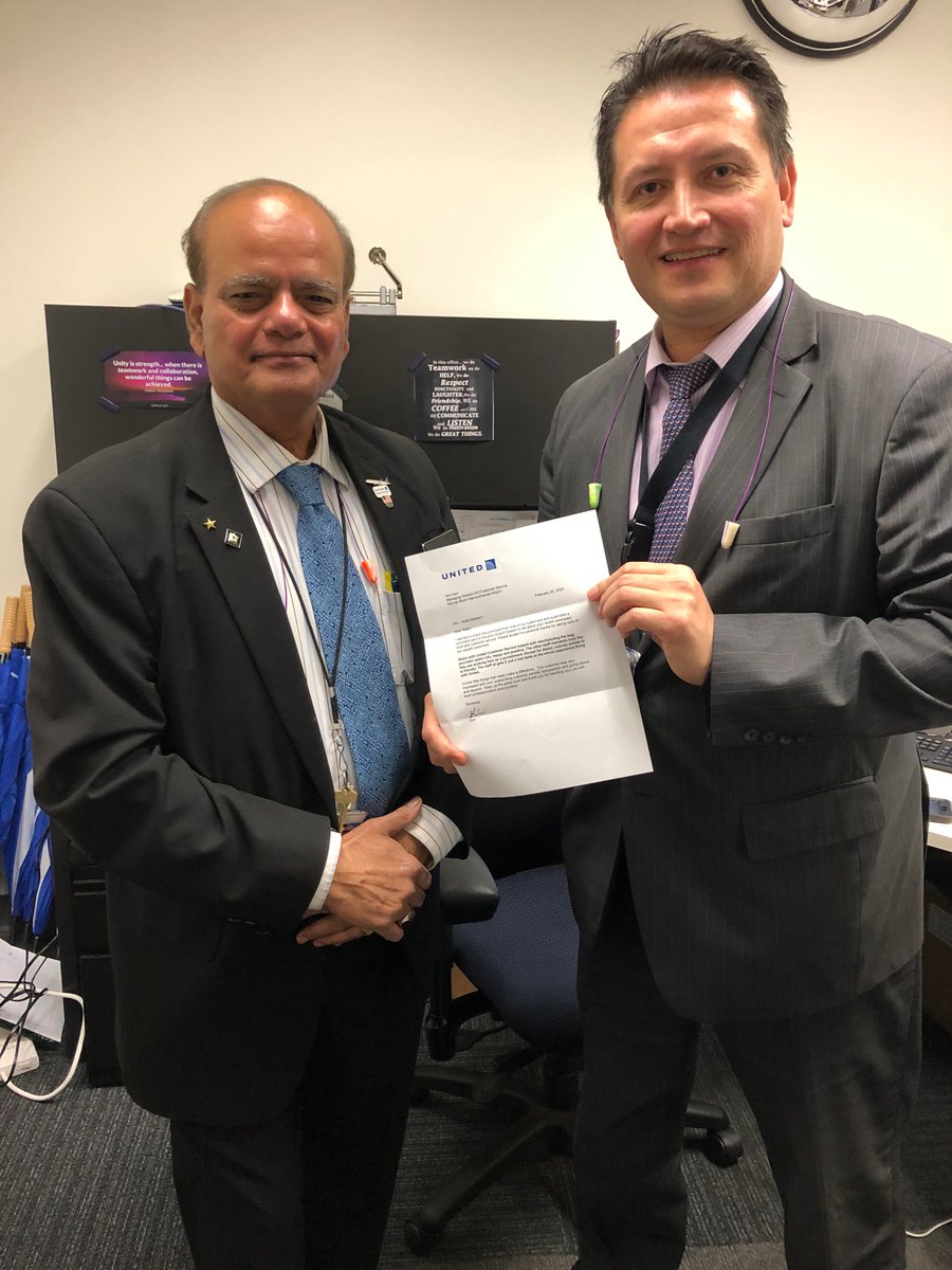 United employee recognition IAH - Thank you for taking care of our customers Mr. Bahalim. Appreciate you.