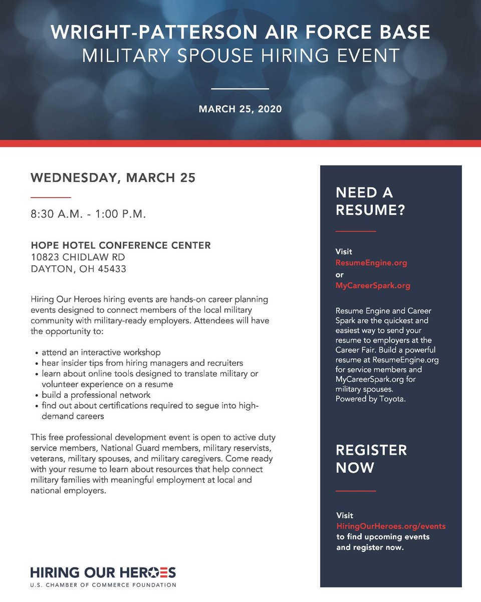 WrightPattAFB's tweet photo. This is a great opportunity, so mark the date!  You can register online at https://t.co/1zuV51Qyvk https://t.co/XeHCXiTGIK