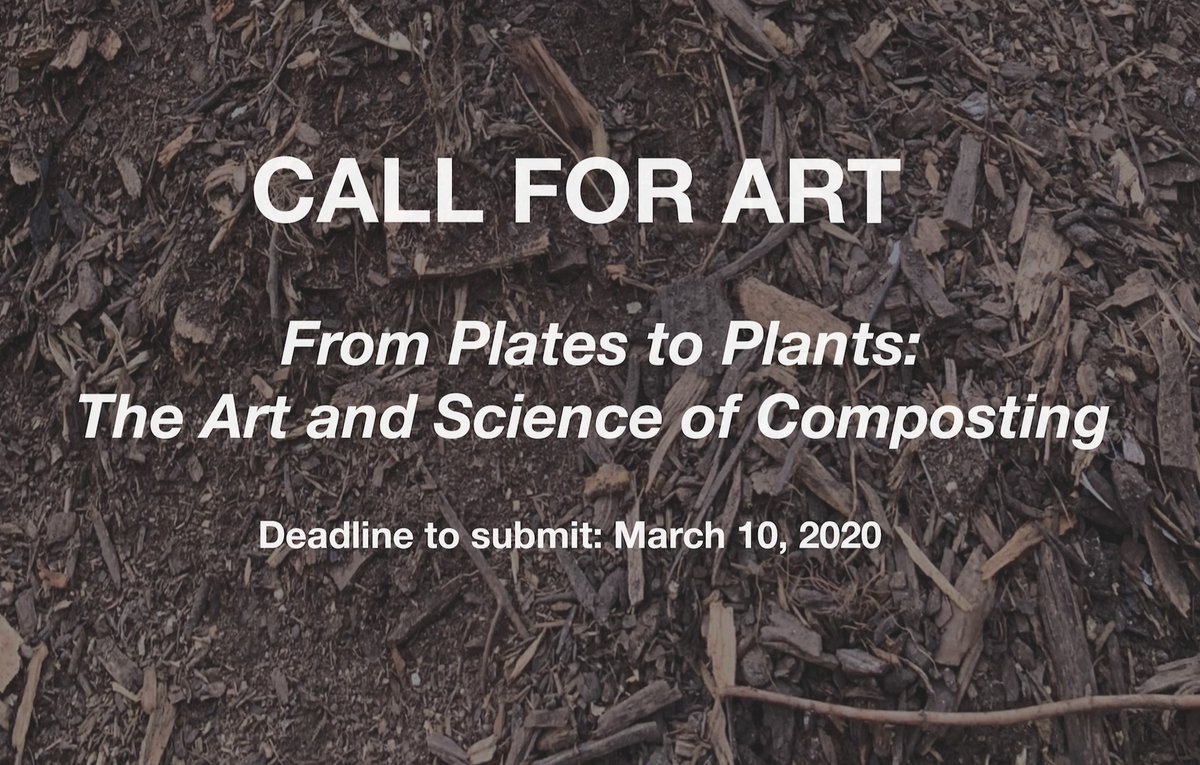 NYCzerowaste's tweet photo. CALL FOR ART! You are invited to share compost-themed artwork for an upcoming show ‘From Plates to Plants,’ curated by the NYC #CompostProject Hosted by @lesecologyctr. Deadline to submit is 3/10/2020. Learn more at https://t.co/aSvZMDvLy0 https://t.co/ym4VKiZJHZ
