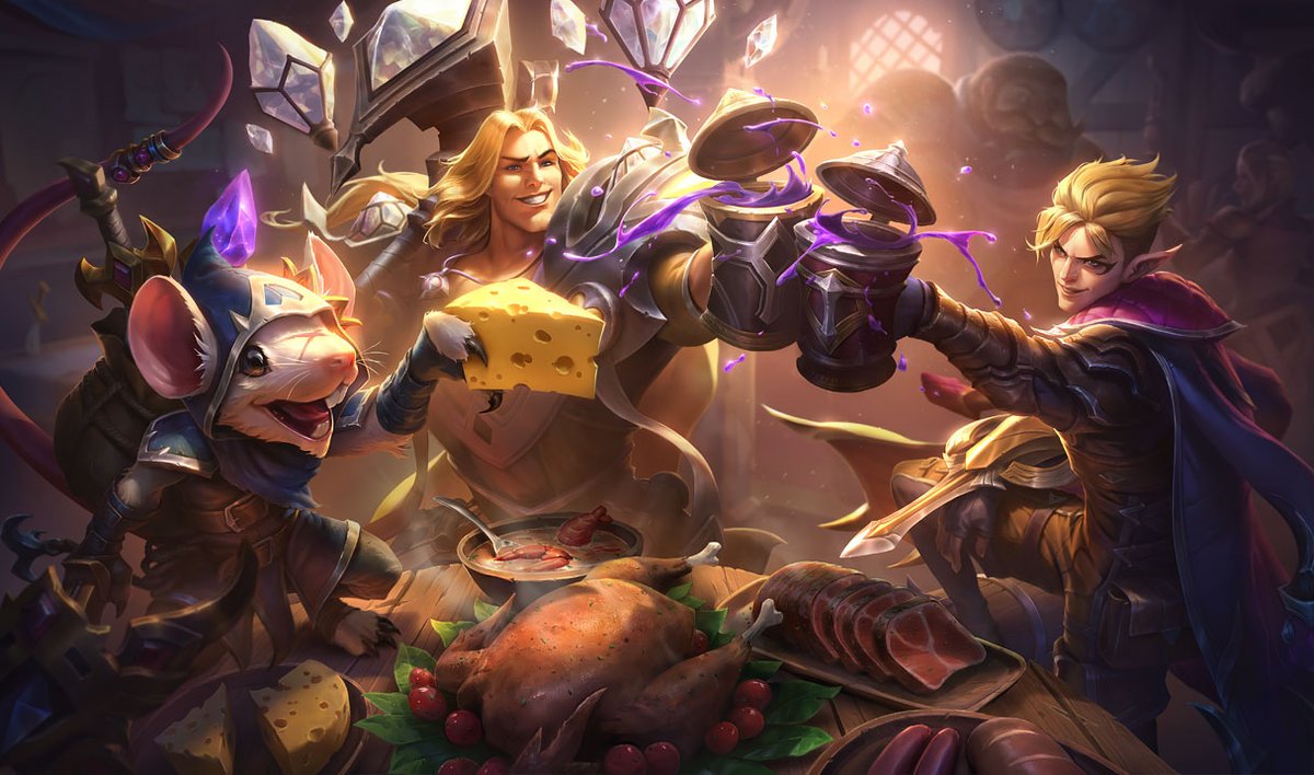 Three new D&amp;D-esque skins are joining the League of Legends line-up.

🛡 Taric Luminshield
🐁 Twitch Shadowfoot
🗡 Talon Blackwood

riftherald.com/lol-skins/2020…