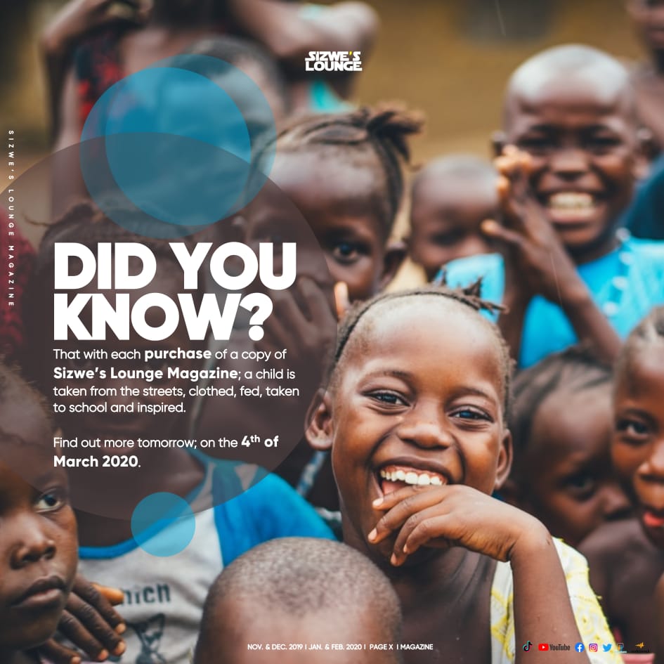 MiczealWalker's tweet photo. When you purchase our magazines at Sizwe Lounge, you help sponsoring a street kid. Find out more tomorrow on 4th March, 2020.
#PeopleMatterOrganization
#SizweLoungueMagazine
#IsiZwe https://t.co/cr3rX6g8FB