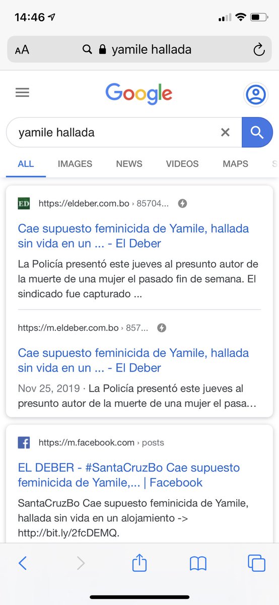 Mi hermana subió esto, busqué el nombre de mi esposa e hija y de mi socia que ni son sombres comunes... ya?