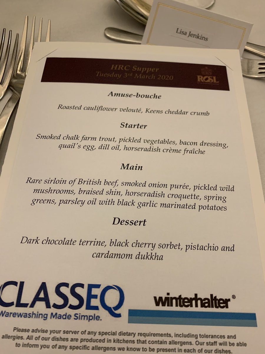 lisajenkins02's tweet photo. .@rosl1910 dinner with @WinterhalterUK and @ClasseqUK Wonderful location, fantastic menu and a room full of industry professionals https://t.co/8lg5l12gDd