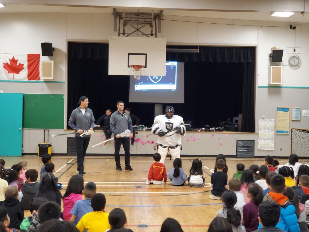 Sd41Windsor's tweet photo. Thank you Mitch and Tyler from the Vancouver Warriors (also Burnaby firefighters) for the lacrosse demo at Windsor. The kids loved the lunch time workshop. You have many new lacrosse fans at Windsor! ⁦@burnabyschools⁩ ⁦@nllwarriors⁩ ⁦@BurnabyFireDept⁩ https://t.co/B1nQm72LPq